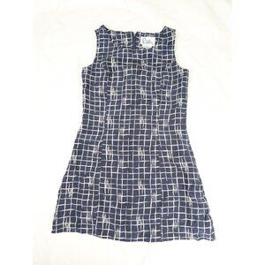 VTG Lilly Pulitzer Dress Women's size 6 Silk blue white print lined Acetate READ